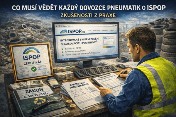 Registrace dovozce pneumatik v systému ISPOP a podávání hlášení o množství pneumatik uvedených na trh